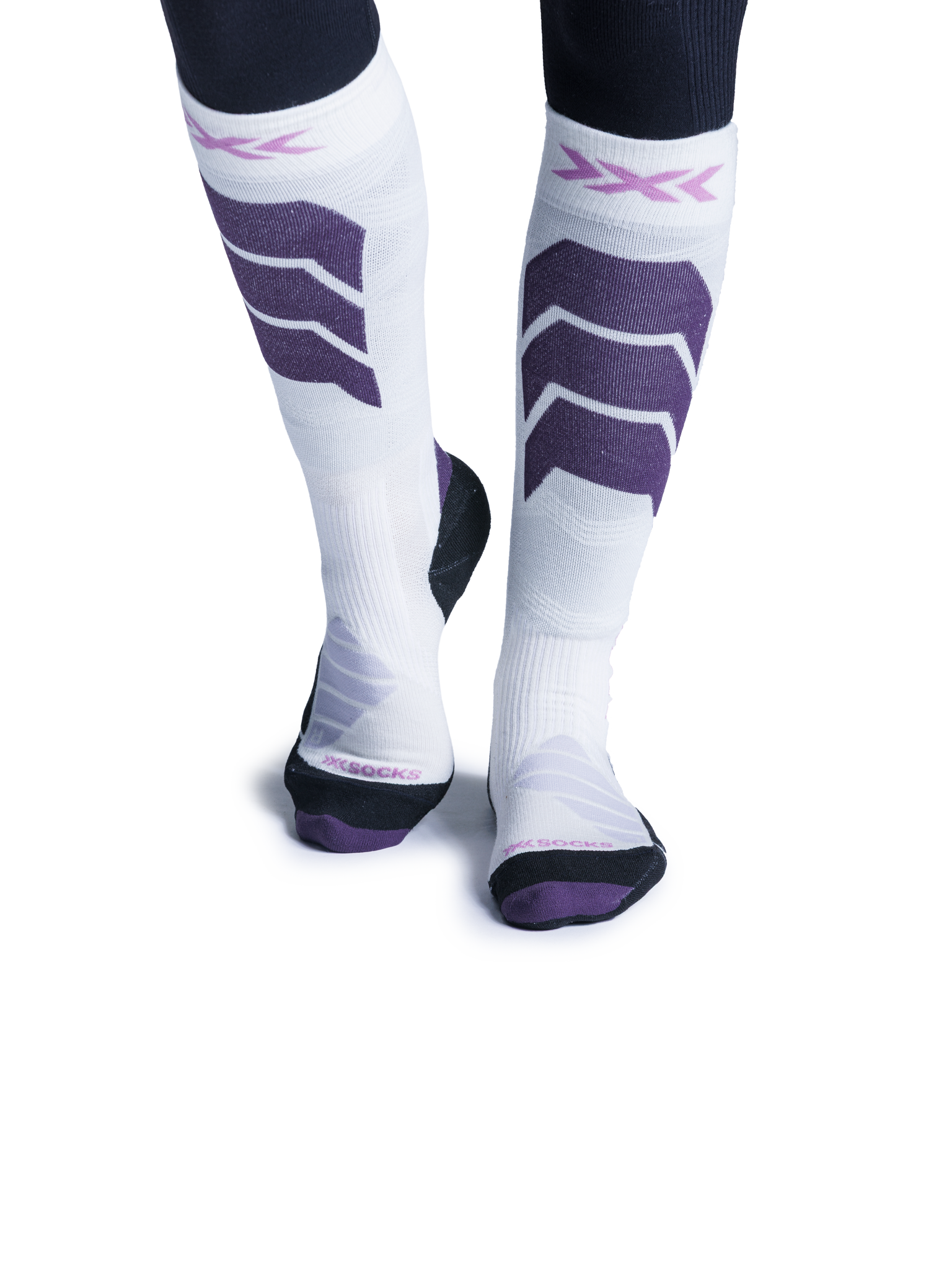 X-SOCKS SKI EXPERT SILK MERINO OTC - X White Lavender - Over The Calf - 8 of 8