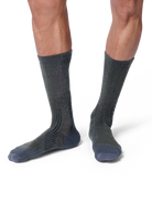 X-SOCKS TREKKING PERFORM MERINO CREW - Moss Green X Black - Crew - 8 of 9