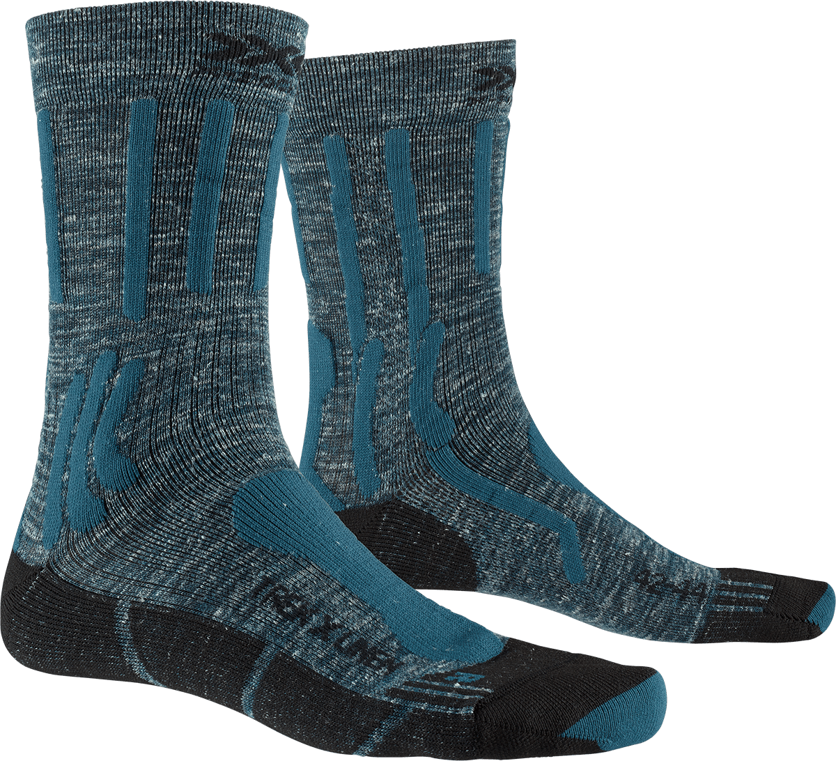 X-SOCKS TREK X LINEN - Forest Green Opal Black - Crew - 2 of 3