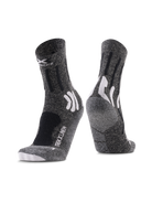 X-SOCKS TREK X LINEN - Dolomite Grey Melange Opal Black - Crew - 1 of 3