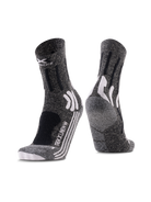 X-SOCKS TREK X LINEN WMN - Dolomite Grey Melange Opal Black - Crew - 1 of 6