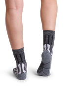 X-SOCKS TREK X LINEN WMN - Dolomite Grey Melange Opal Black - Crew - 4 of 6