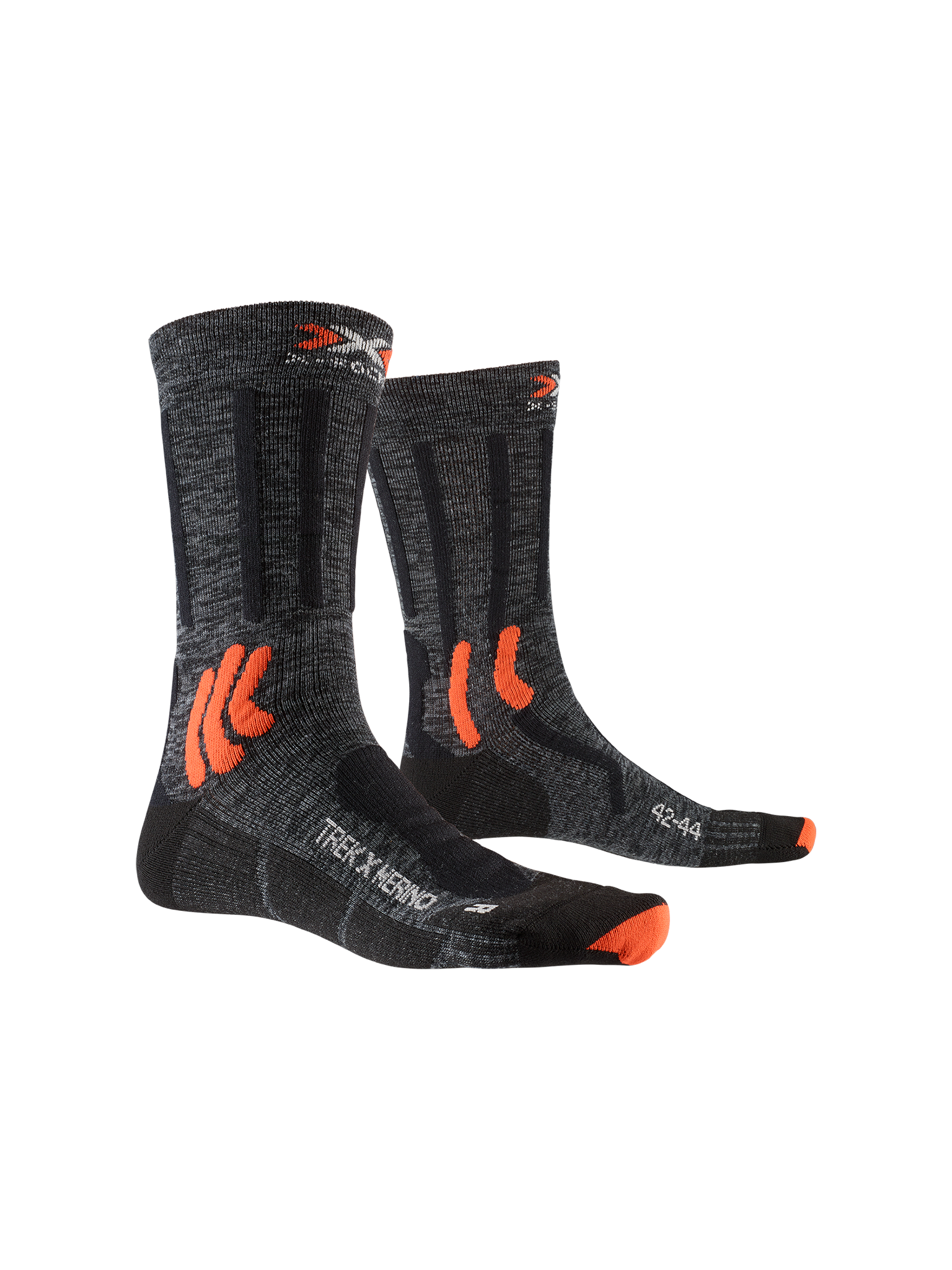X-SOCKS TREK X MERINO - Grey Duo Melange X-orange Black - Crew - 7 of 7
