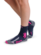 X-SOCKS TREK OUTDOOR WMN - Midnight Blue Pink Lt Grey Melange - Ankle - 8 of 9