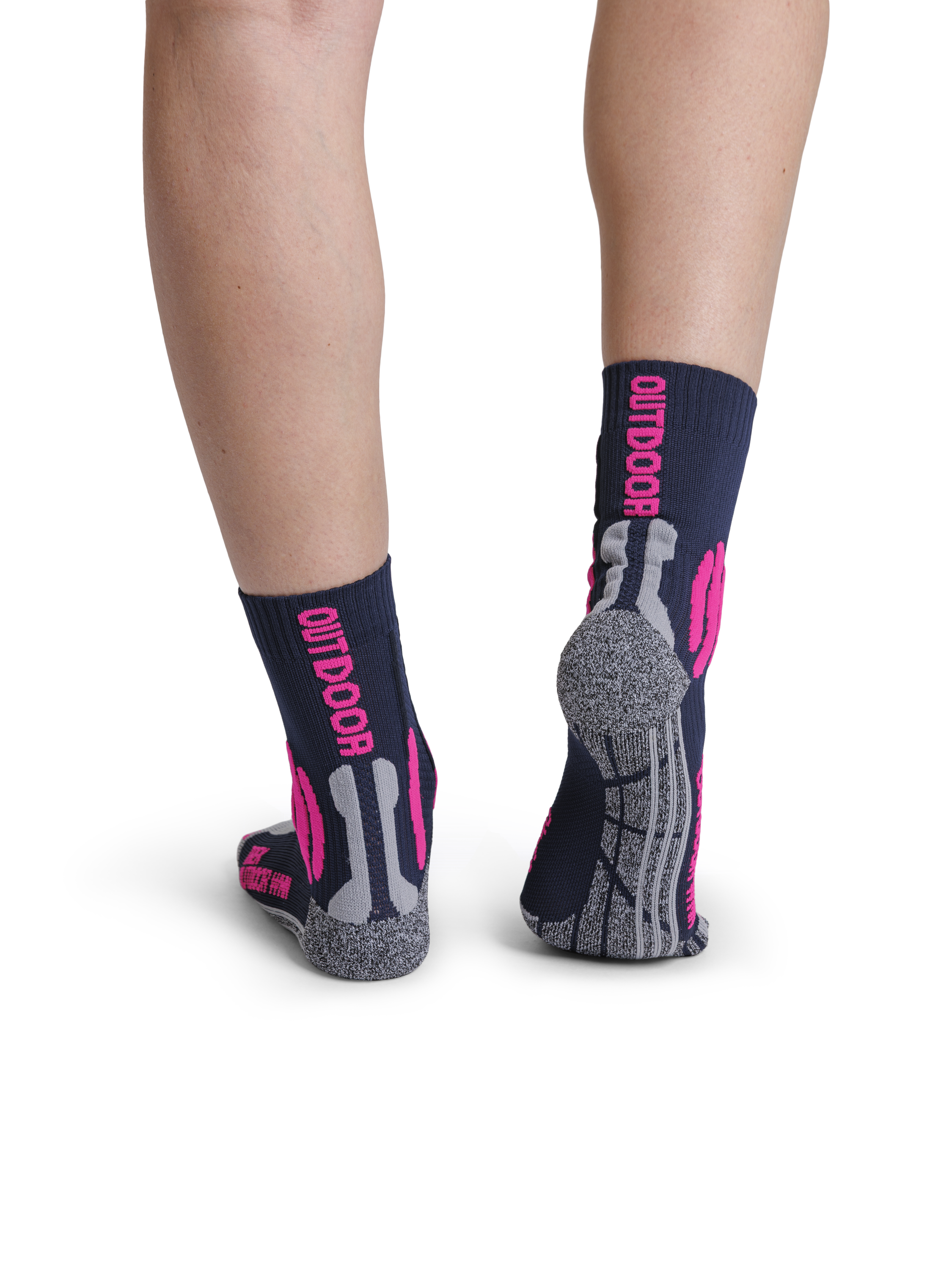 X-SOCKS TREK OUTDOOR WMN - Midnight Blue Pink Lt Grey Melange - Ankle - 9 of 9