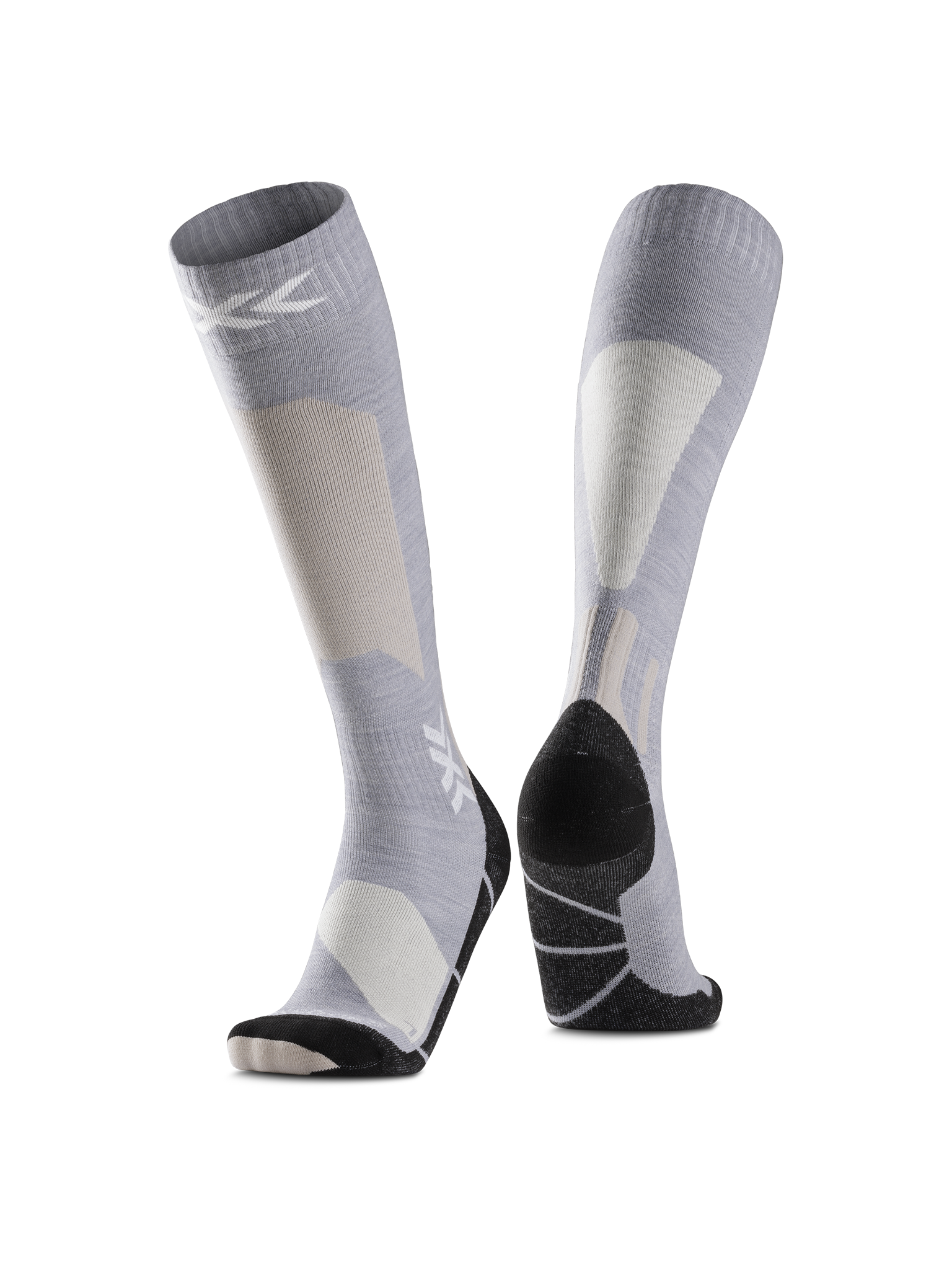 X-SOCKS SKI DISCOVER MERINO OTC - Seal Grey Light Sand - Over The Calf - 9 of 10