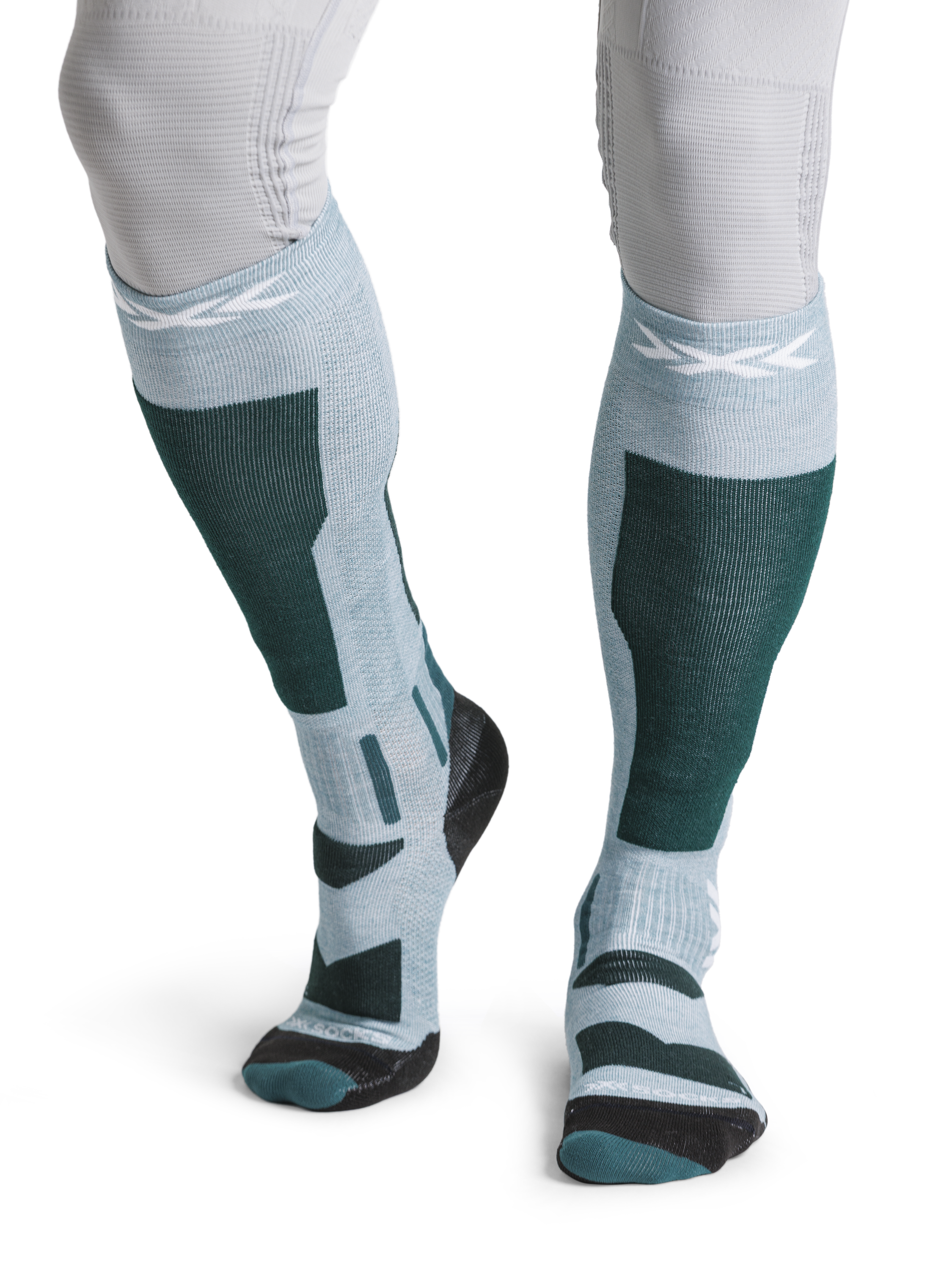 X-SOCKS SNOWBOARD DISCOVER OTC - Sage Green English Lawn - Over The Calf - 10 of 17