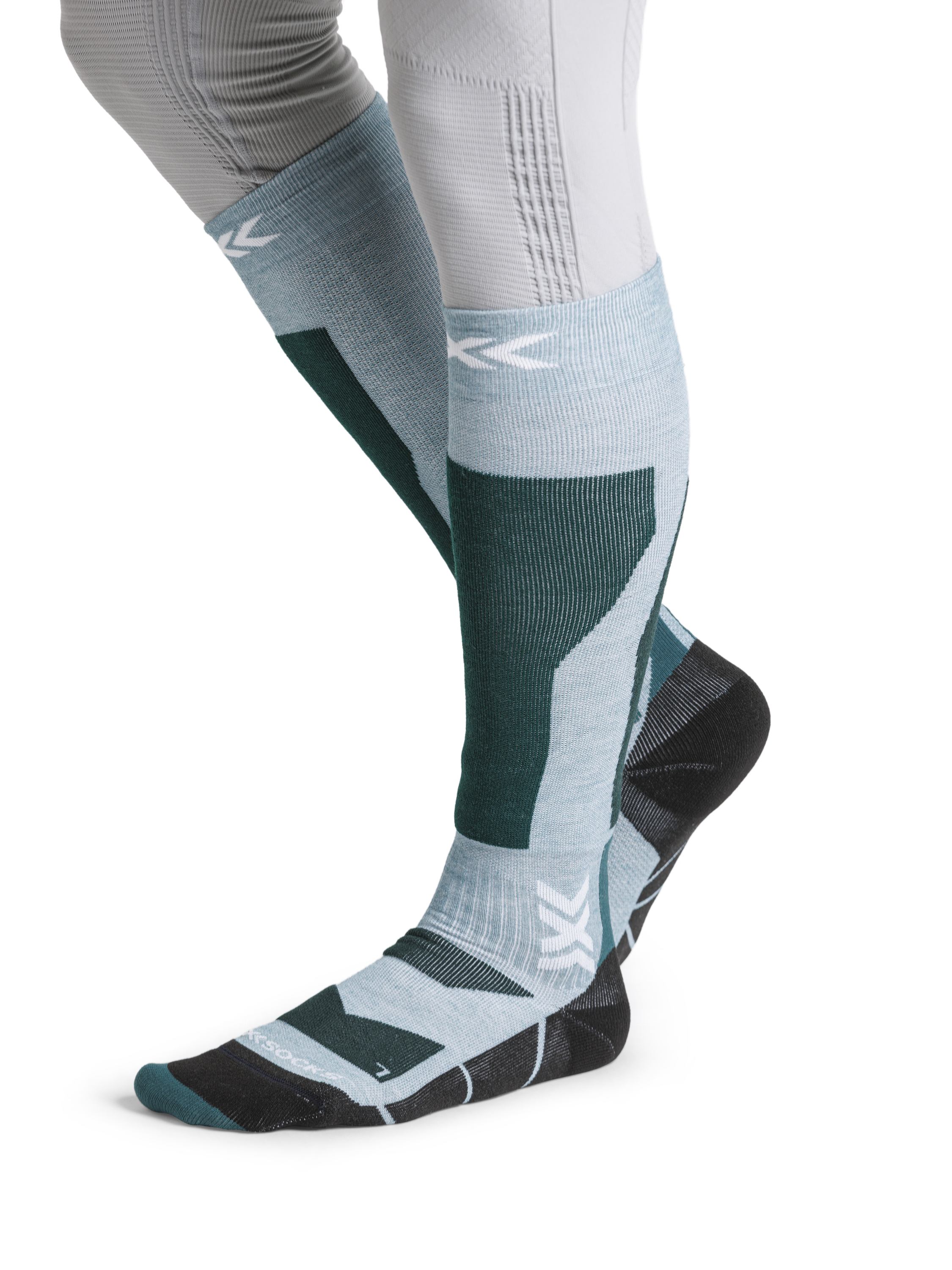 X-SOCKS SNOWBOARD DISCOVER OTC - Sage Green English Lawn - Over The Calf - 11 of 17