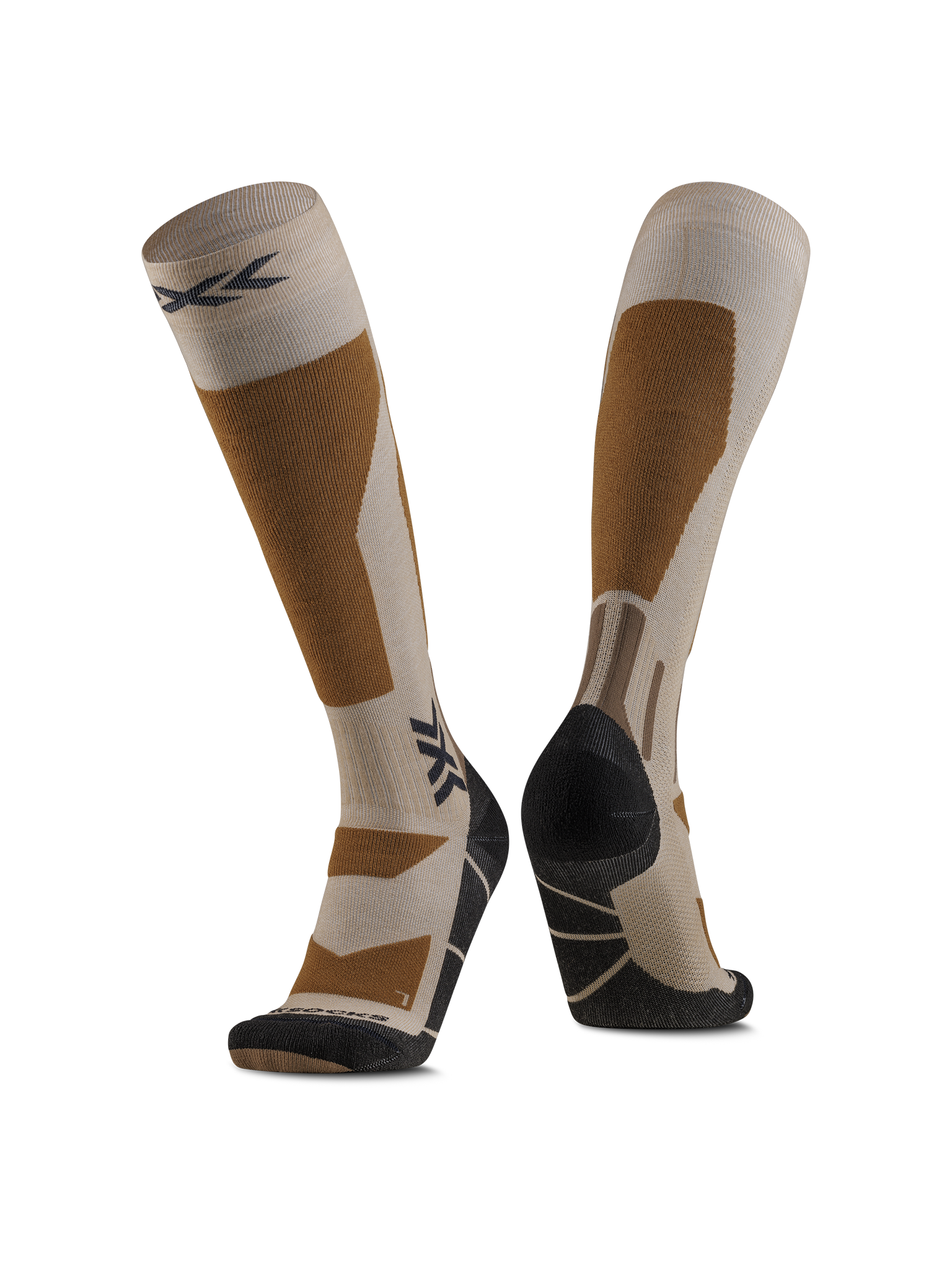 X-SOCKS SNOWBOARD DISCOVER OTC - Sand Dark Sand - Over The Calf - 17 of 17