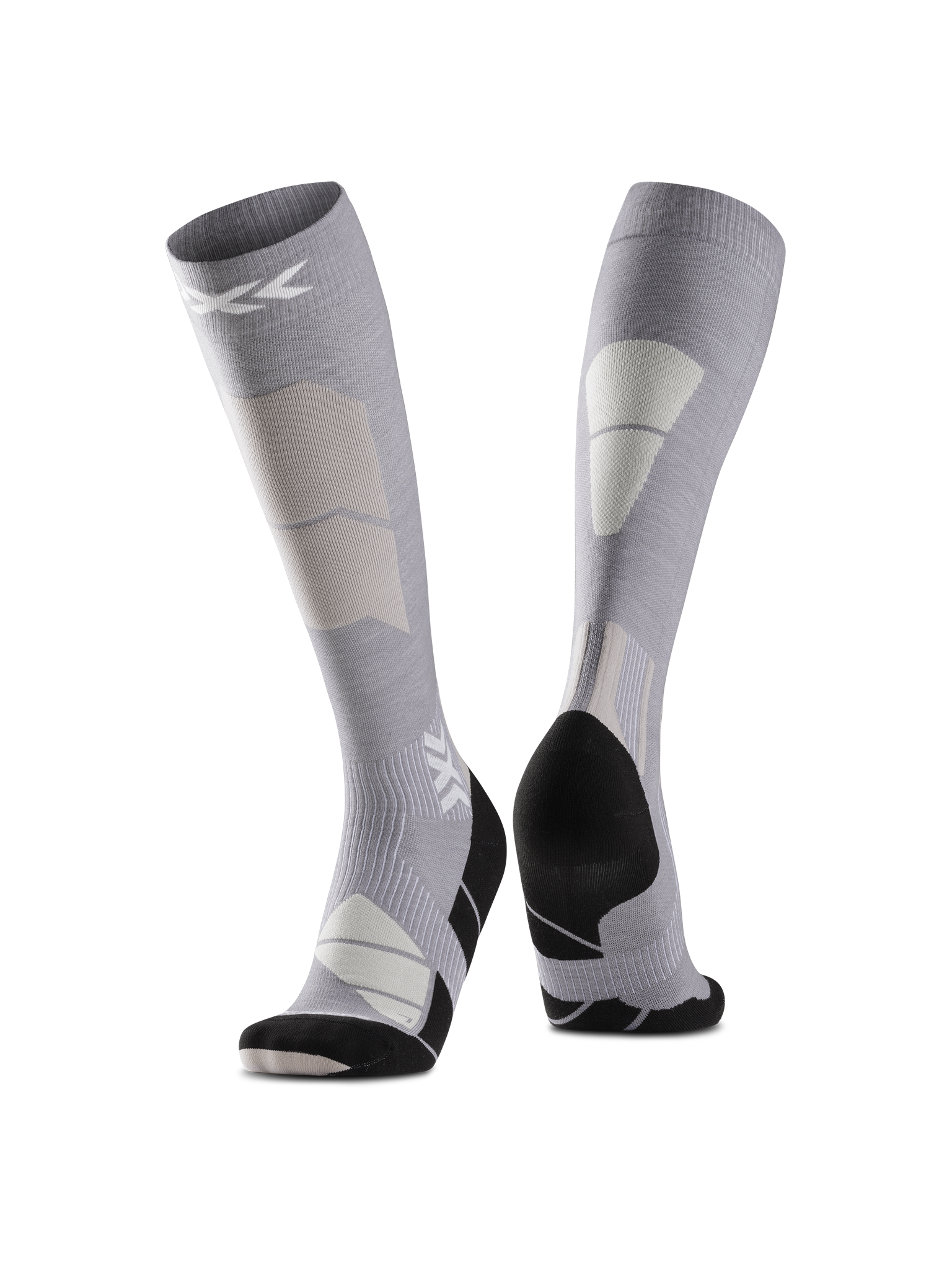 X-SOCKS SKI PERFORM MERINO OTC - Seal Grey Light Sand - Over The Calf - 9 of 20