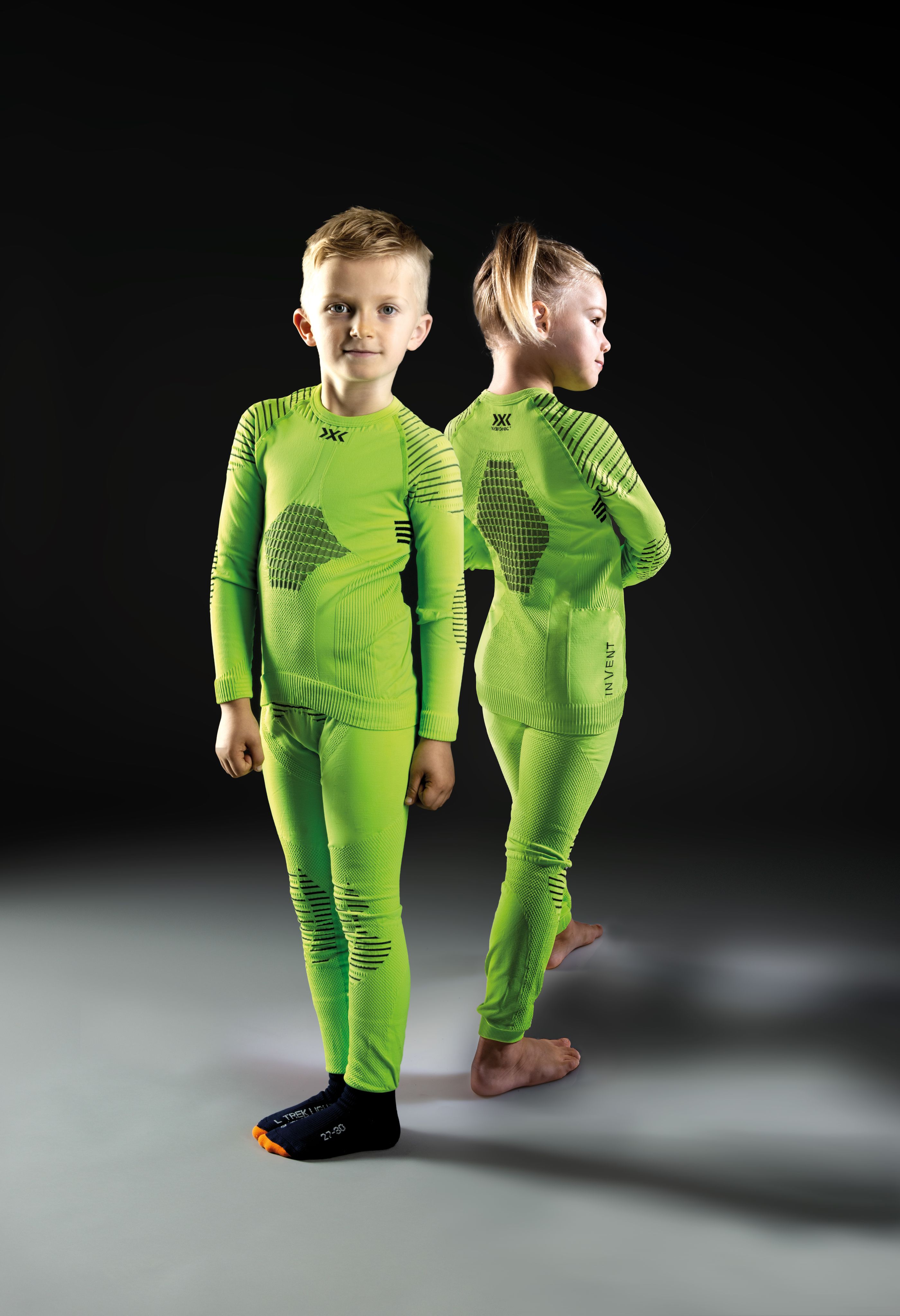 X-BIONIC INVENT 4.0 PANTS JR - Green Lime Black - Pants - 13 of 13