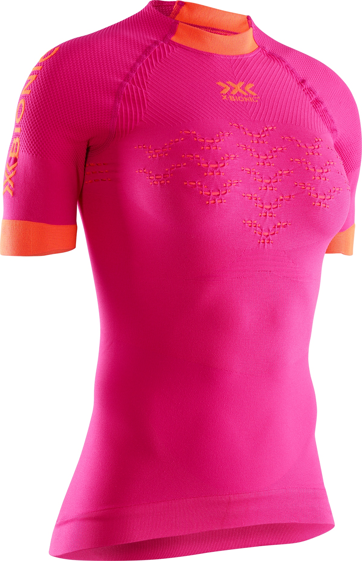 X-BIONIC THE TRICK 4.0 RUNNING SHIRT SH SL WMN - Trick Pink Kurkuma Orange - T-Shirts - 7 of 8