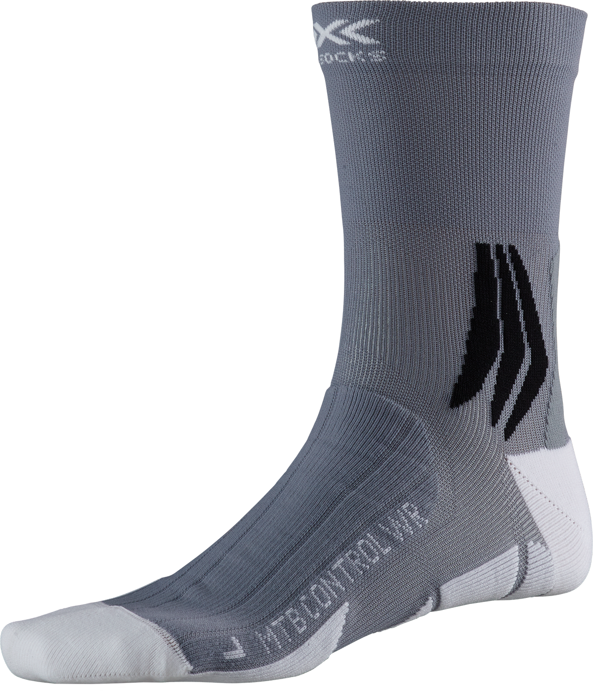 X-SOCKS MTB CONTROL WR - Arctic White Dolomite Grey - Crew - 3 of 4