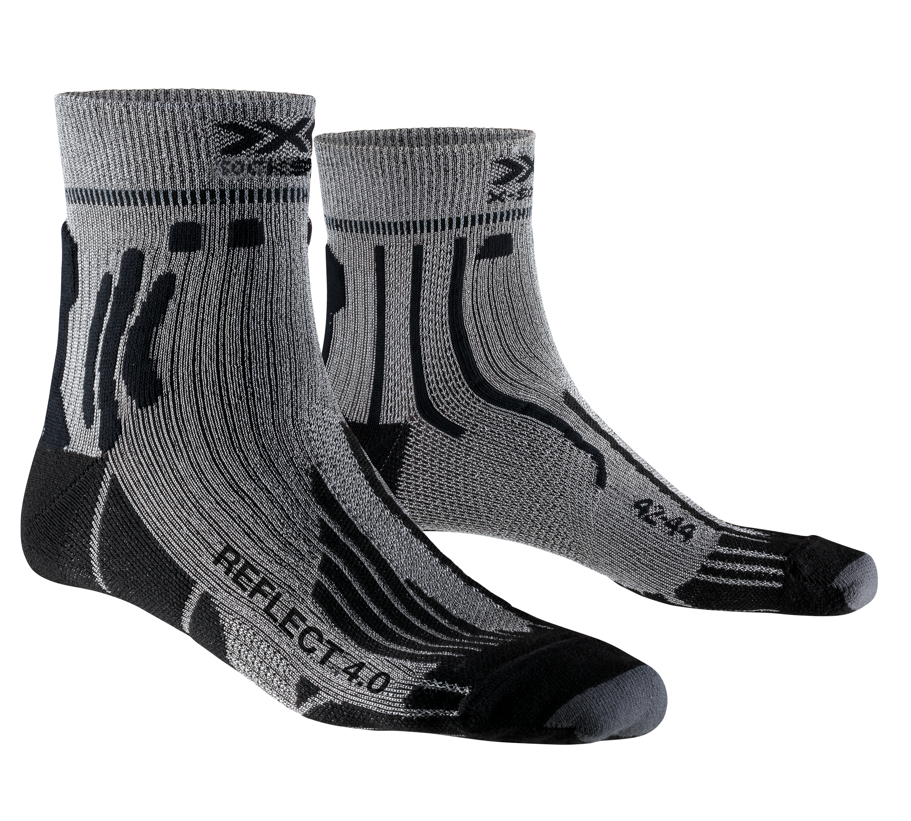 X-SOCKS RUN SPEED REFLECT 4.0 WMN - Anthracite Silver - Ankle - 1 of 1