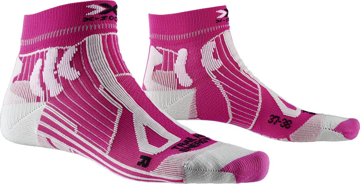 X-SOCKS TRAIL RUN ENERGY WMN - Flamingo Pink Pearl Grey - Ankle - 3 of 4