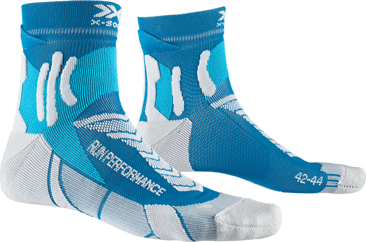 X-SOCKS RUN PERFORMANCE - Teal Blue Pearl Grey - Low Cut - 3 of 5