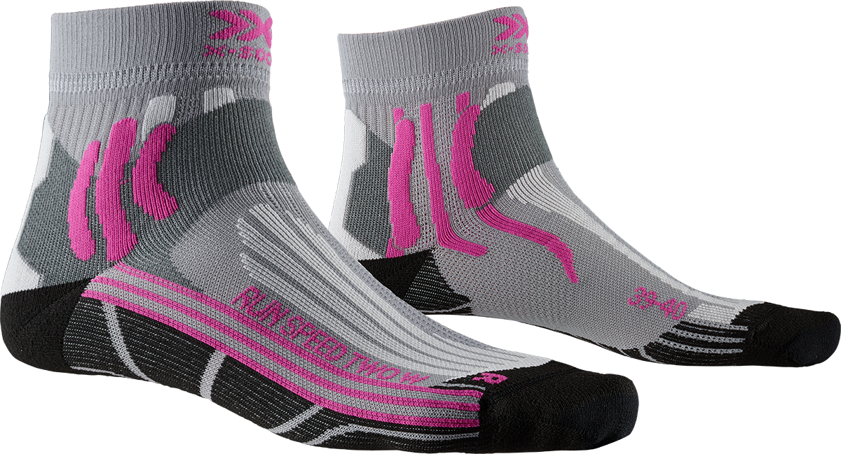 X-SOCKS RUN SPEED TWO WMN - Pearl Grey Opal Black - Ankle - 7 of 7