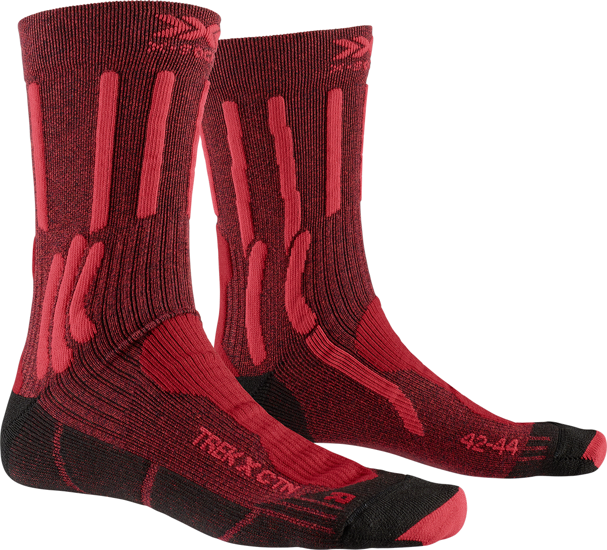 X-SOCKS TREK X CTN - Dark Ruby Fire Red - Crew - 4 of 5